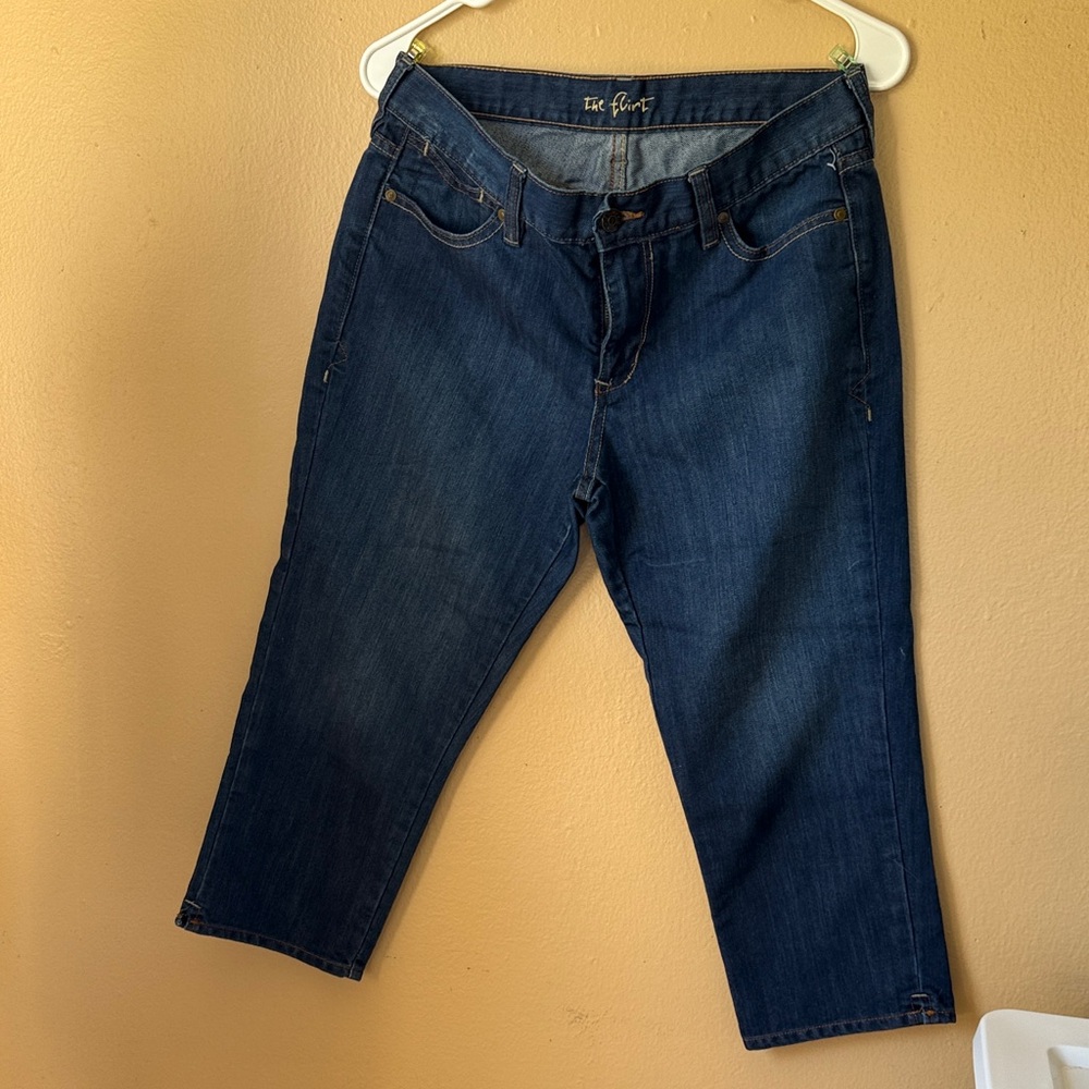 Women's Cropped Jeans - Dark Blue